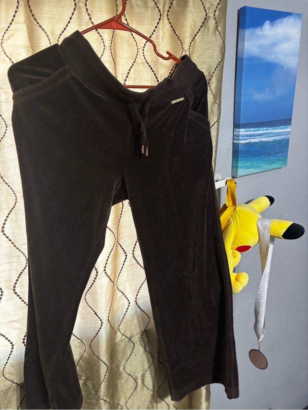 Michael Kors Brown Drawstring Lounge Pants